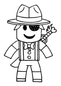 Coloring page Roblox pirate